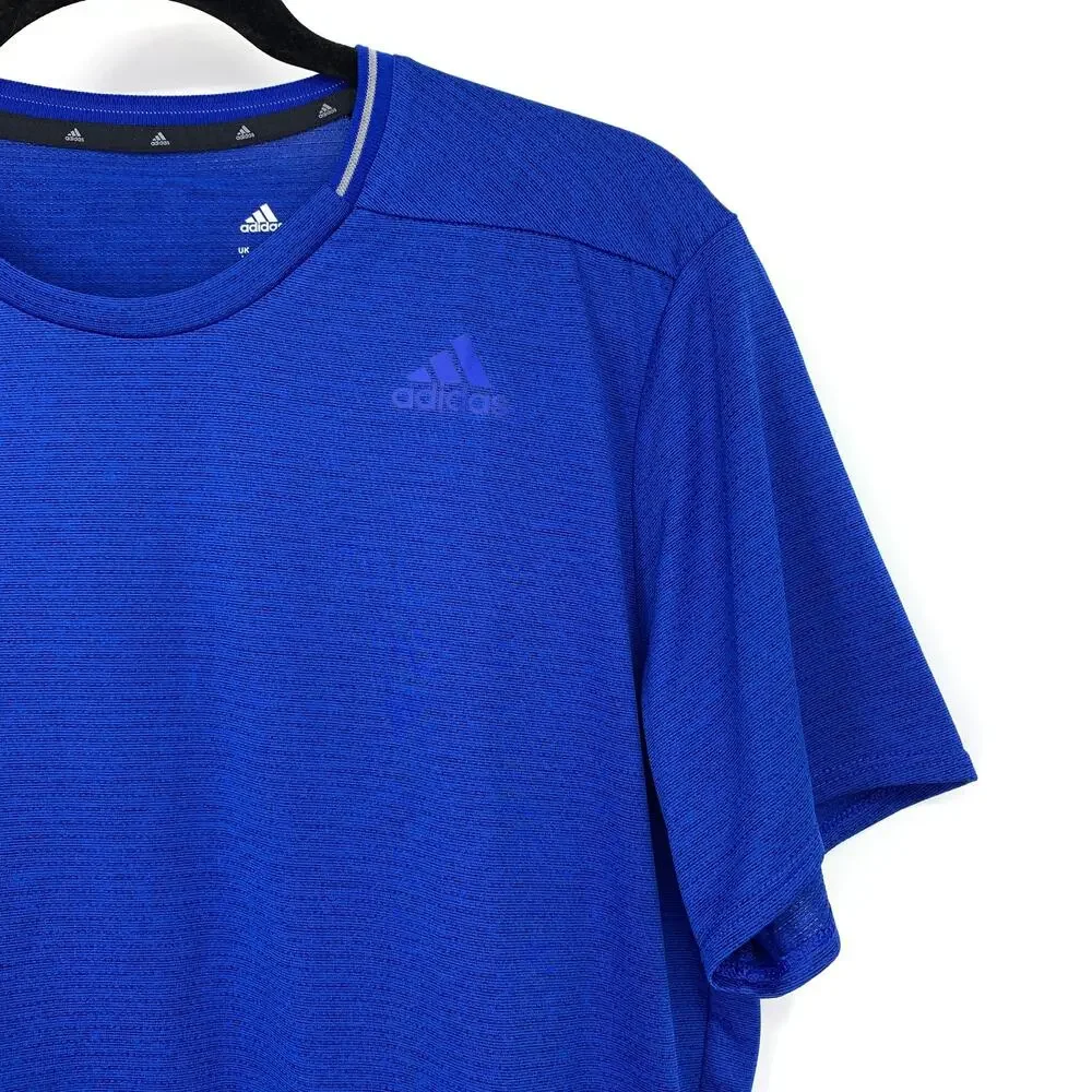 Adidas Short Sleeve Crew Neck Activewear T-Shirt Mens Size Medium Blue
